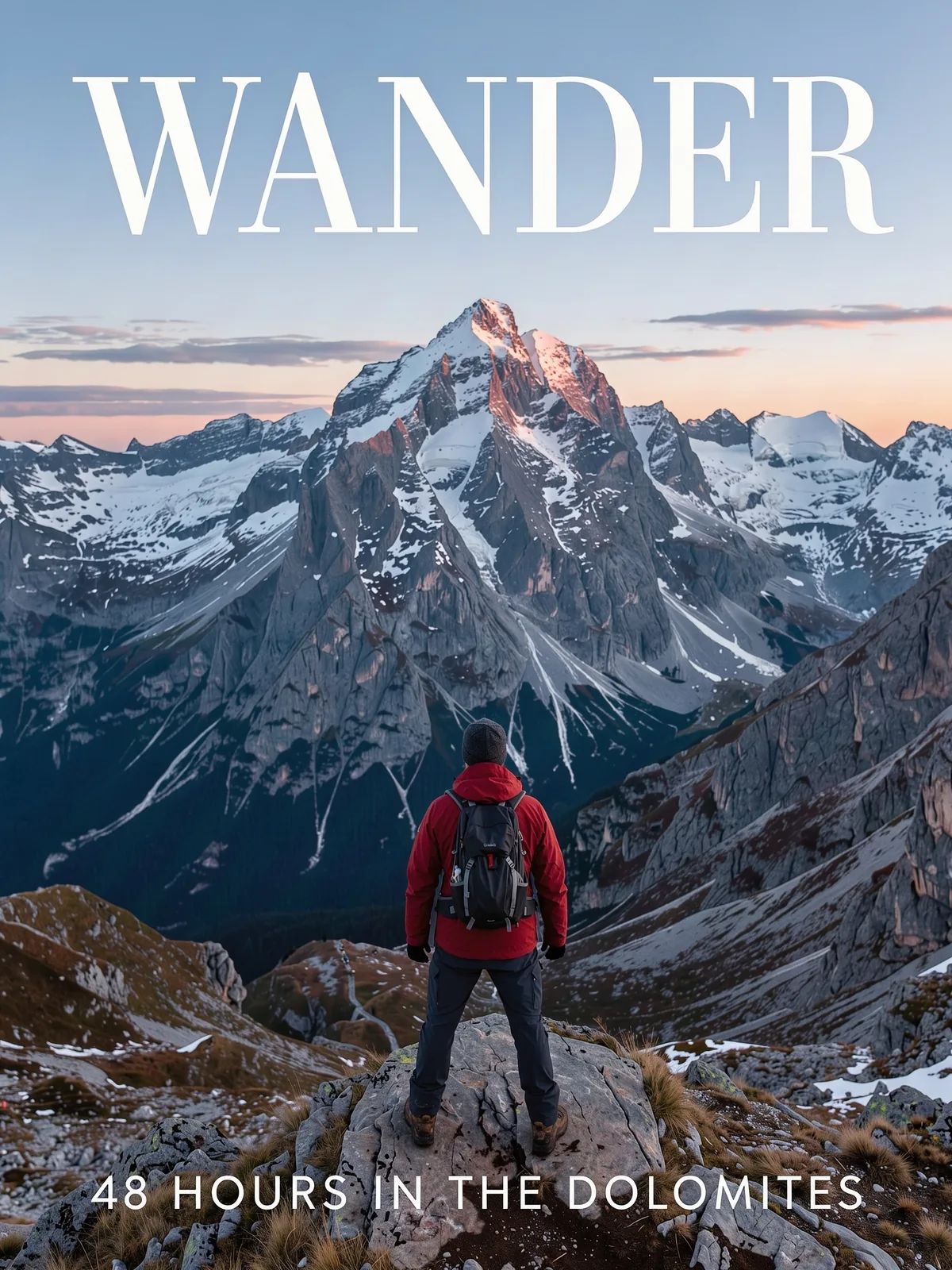 Travel magazine cover generated by FLUX 3 Image that follows the bounding box layout